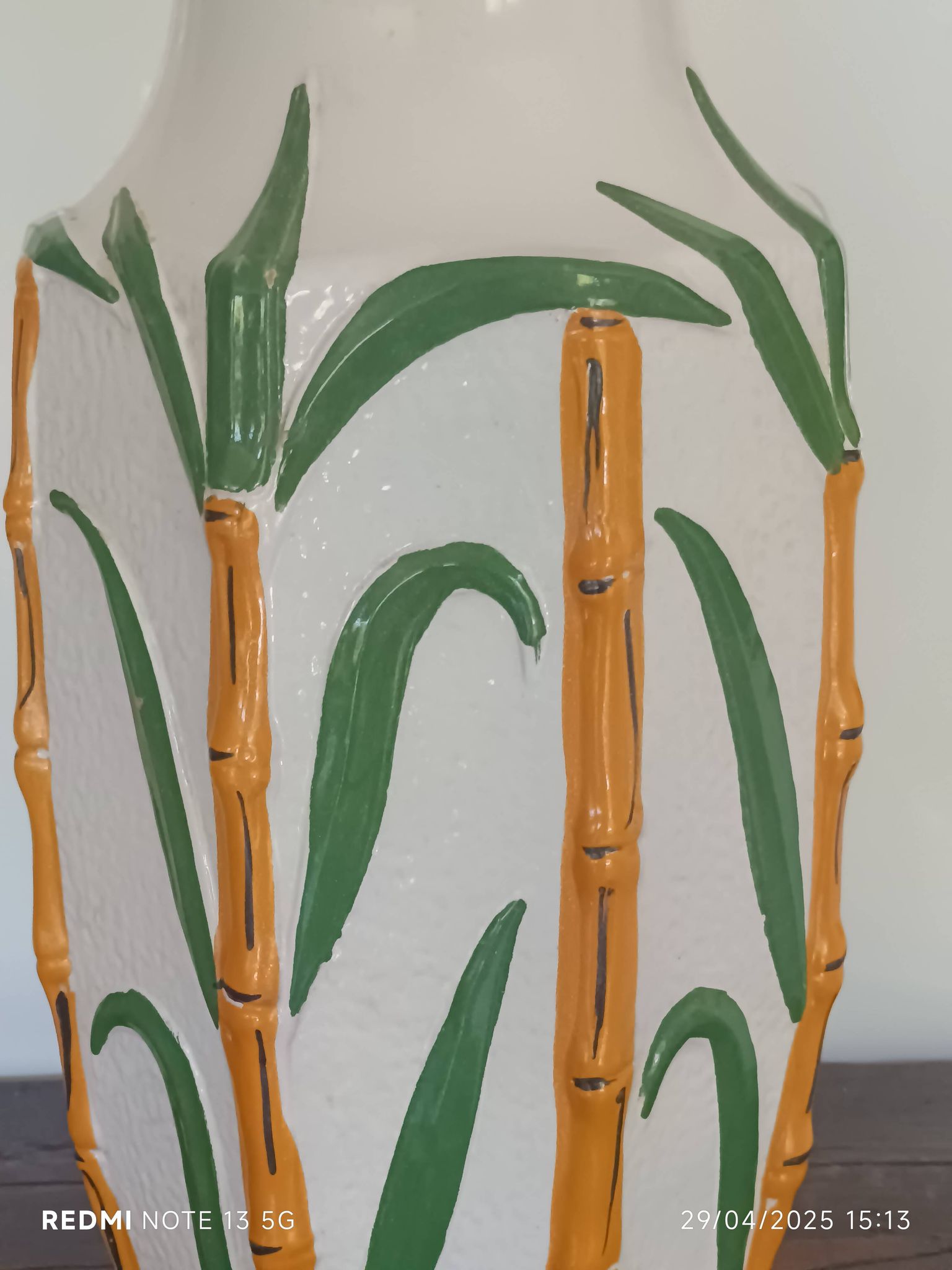 grand vase bambou signé Cartens Allemagne 1960