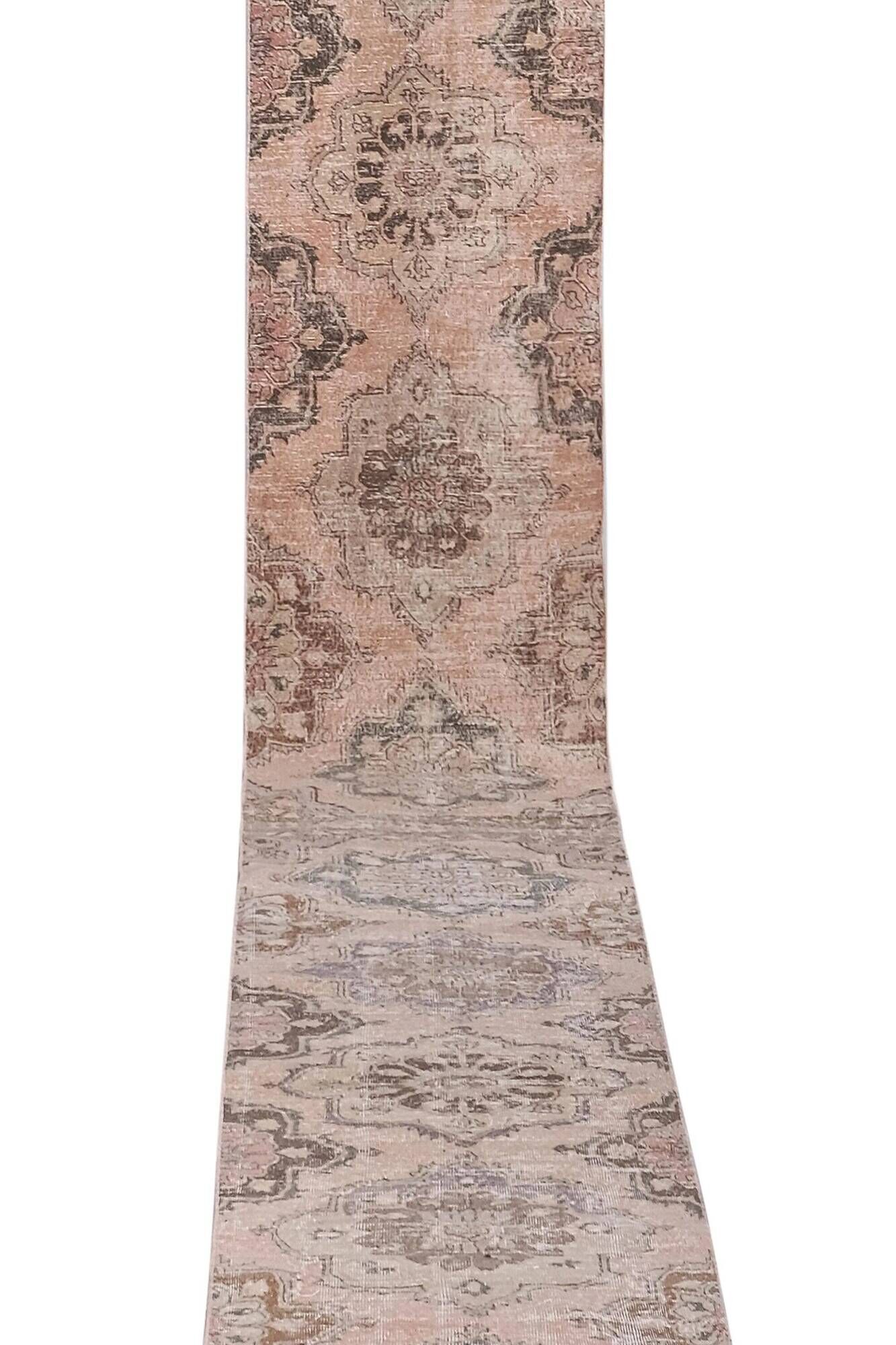 Vintage Turkish hallway rug 80x726 cm