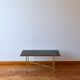 Italian green marble and brass coffee table 1950