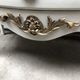 Curved chest of drawers white patina above marble louis XV style