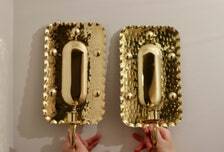 Mid-Century Brass Wall Sconces by A. Eriksson Linberg, Sweden