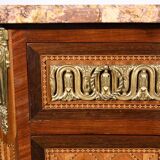 Commode en Bois de Rose et Amarante, style Transition Louis XV / Louis XVI – Fin XIXe