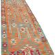 Turkish Handwoven Vintage Herki Kilim 103 cm x 338 cm
