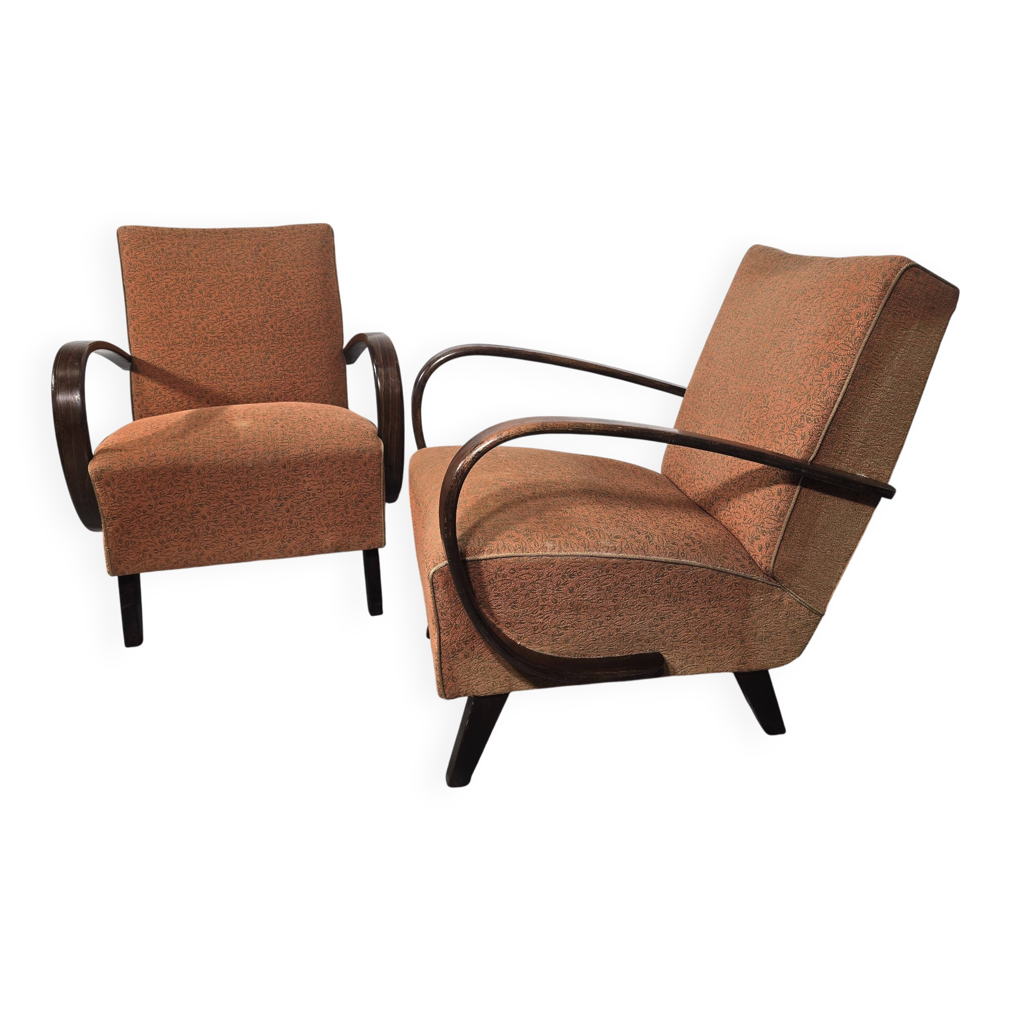 Vintage Armchairs from Jindrich Halabala, 1940s, Set of 2