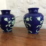 Pair of varnished earthenware jars