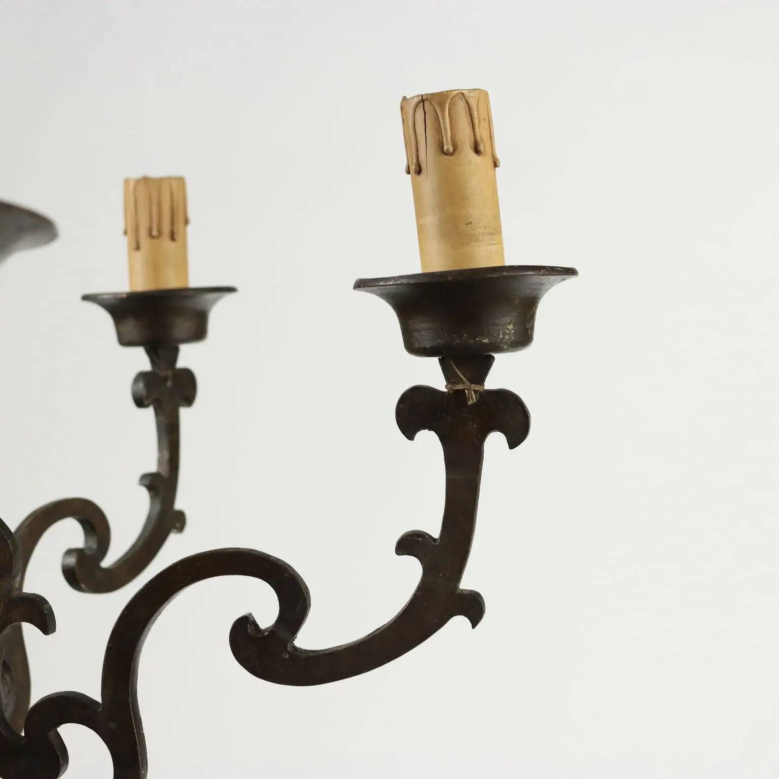 Antique chandelier with 6 lights in bronze, Netherlands, 18th century