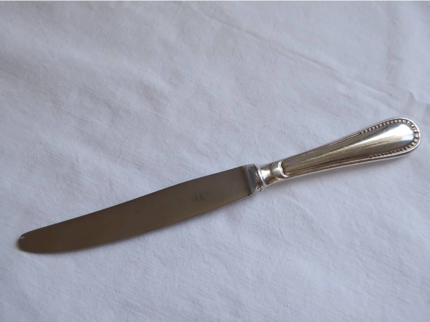12 sfam dessert knives silver metal 21 cm