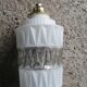 Vintage globe pendant light in molded glass.