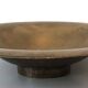 Old golden brass fruit bowl