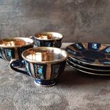 Set of 3 Benju Seramik cups and saucers