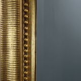 Baroque Mantel Mirror in Carved Wood and Gilded Plaster, France ca. 1850