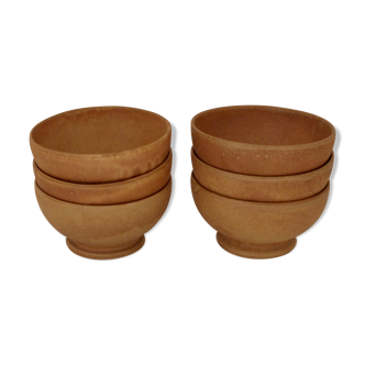 Vintage matte sandstone bowls
