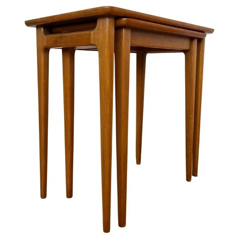 Set of two wood side/nesting tables - Germany, 1970s