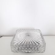 Vintage ceiling lamp / wall lamp - Molded glass - square - 1960 #2