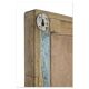 Large mirror in patinated solid wood (186 x 65 x 6cm)