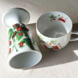 Matching mazagran and cup - paris porcelain