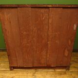 Substantial antique painted black chest of drawers