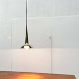 Danish mid-century brass cone pendant lamps, 1950s, set of 2.