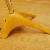 Yellow raven-footed desk lamp 1950
