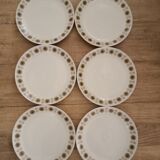 6 plates in Chauvigny porcelain