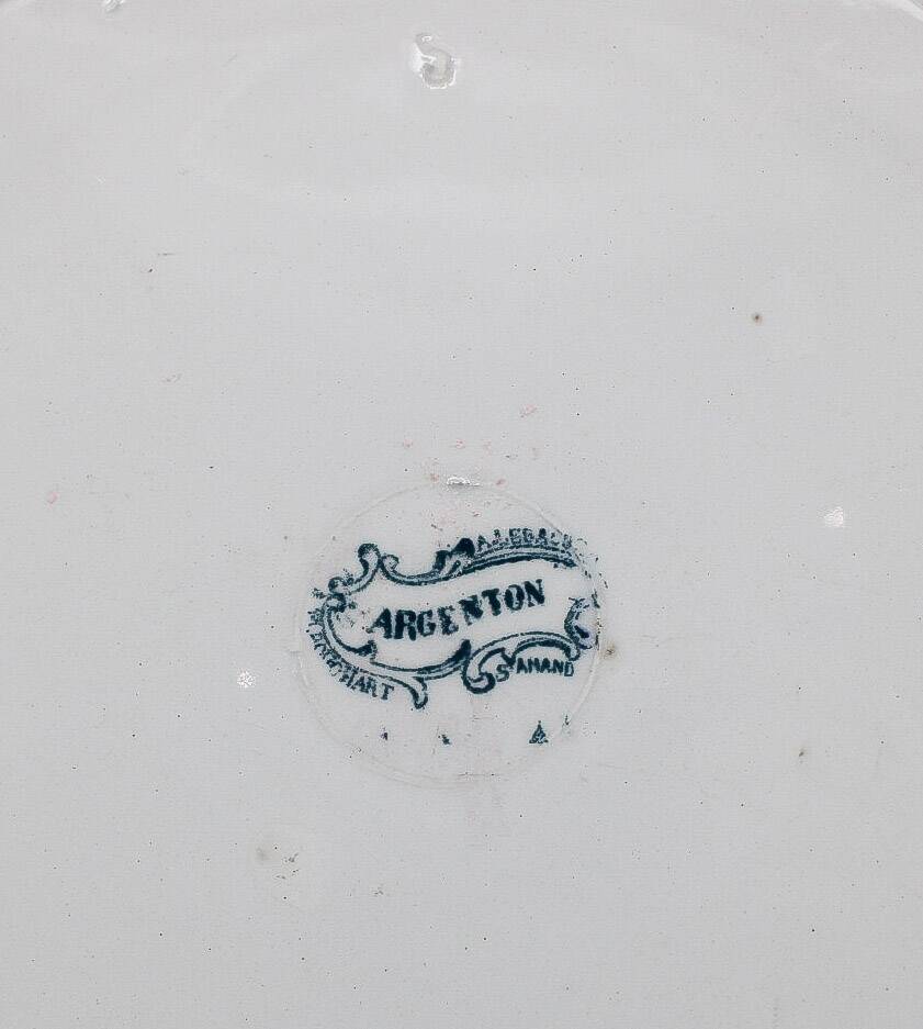 Antique Terre de Fer St Amand Argenton model dish