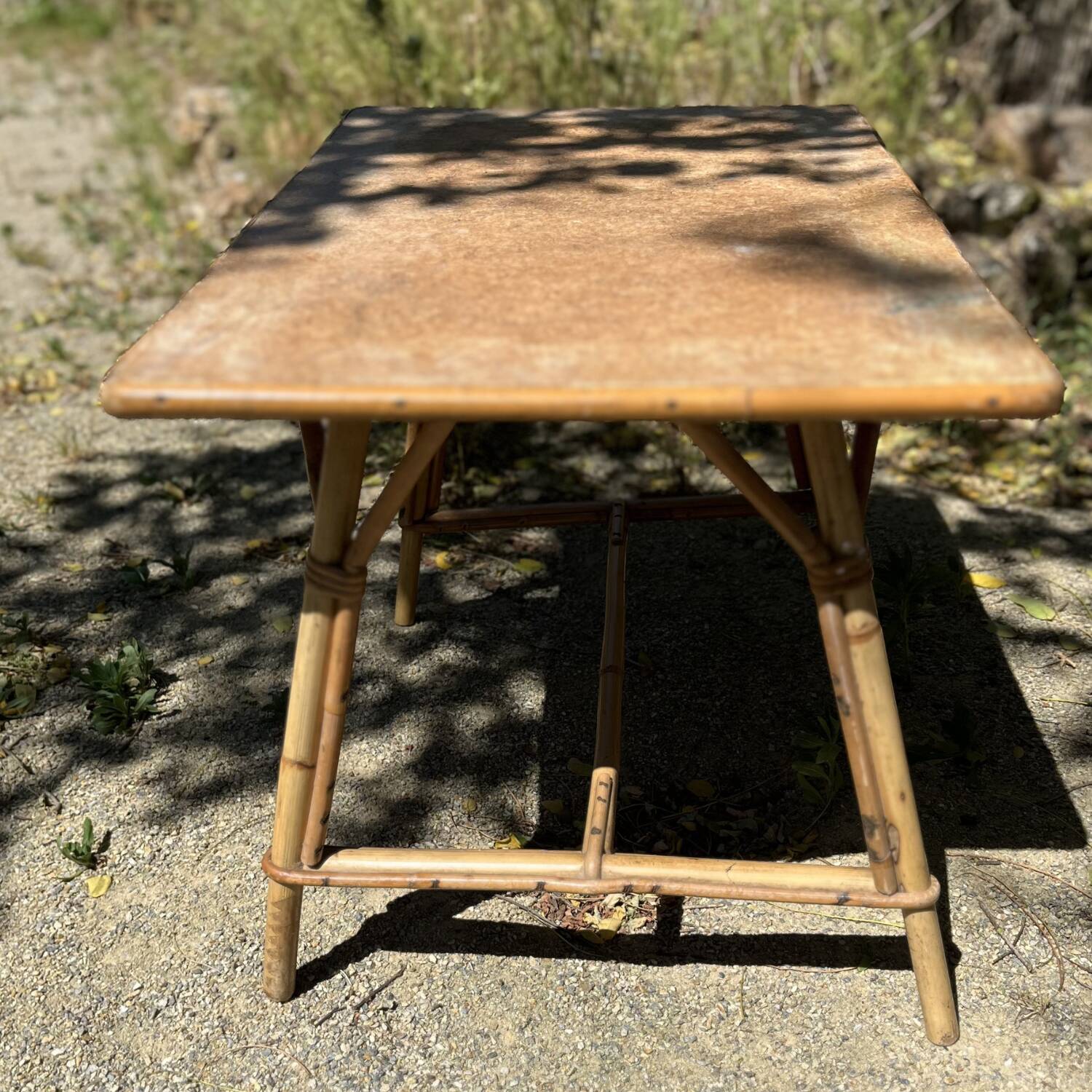 Small coffee table in rattan