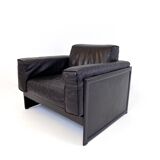 Fauteuil lounge en cuir Matteo Grassi Korium KM 3/1 par Tito Agnoli, 1980