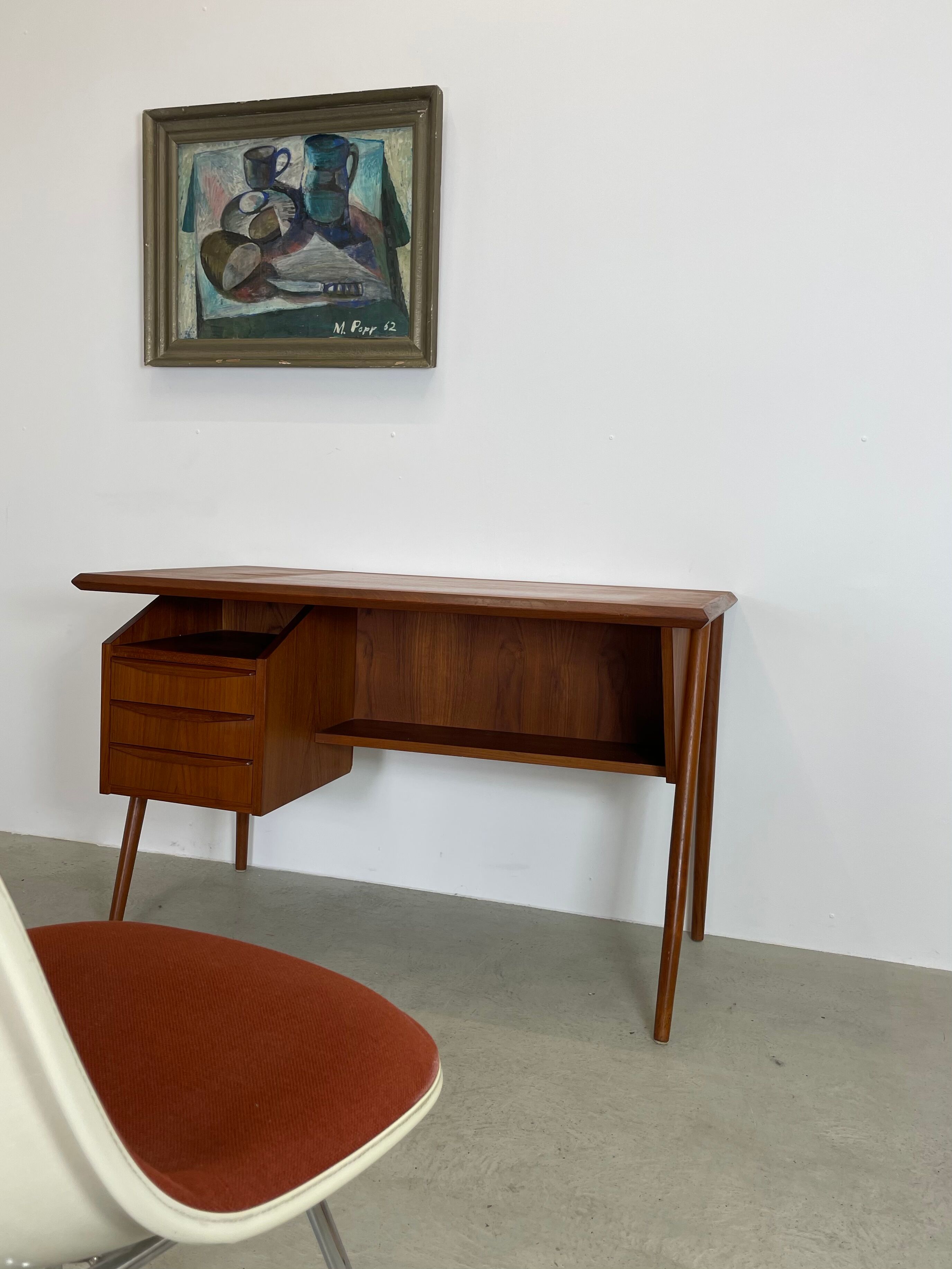 MidCentury Teak Desk by Tibergard, Denmark 1960