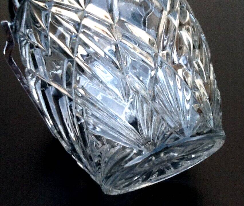 1970s Ice bucket Molded and chiseled glass