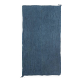 Tapis Kilim fait main à motif bleu marine, 128x235 cm