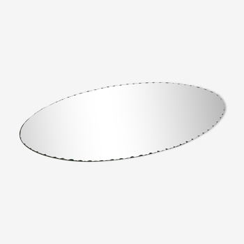 Miroir biseauté ovale 44,5 x 20 cm