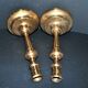 Set of 2 antique hand-chiselled gilded bronze candlesticks – Pair of 18th-century candle holders.