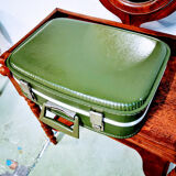 Green air hostess suitcase