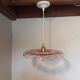Vintage pink glass pendant light