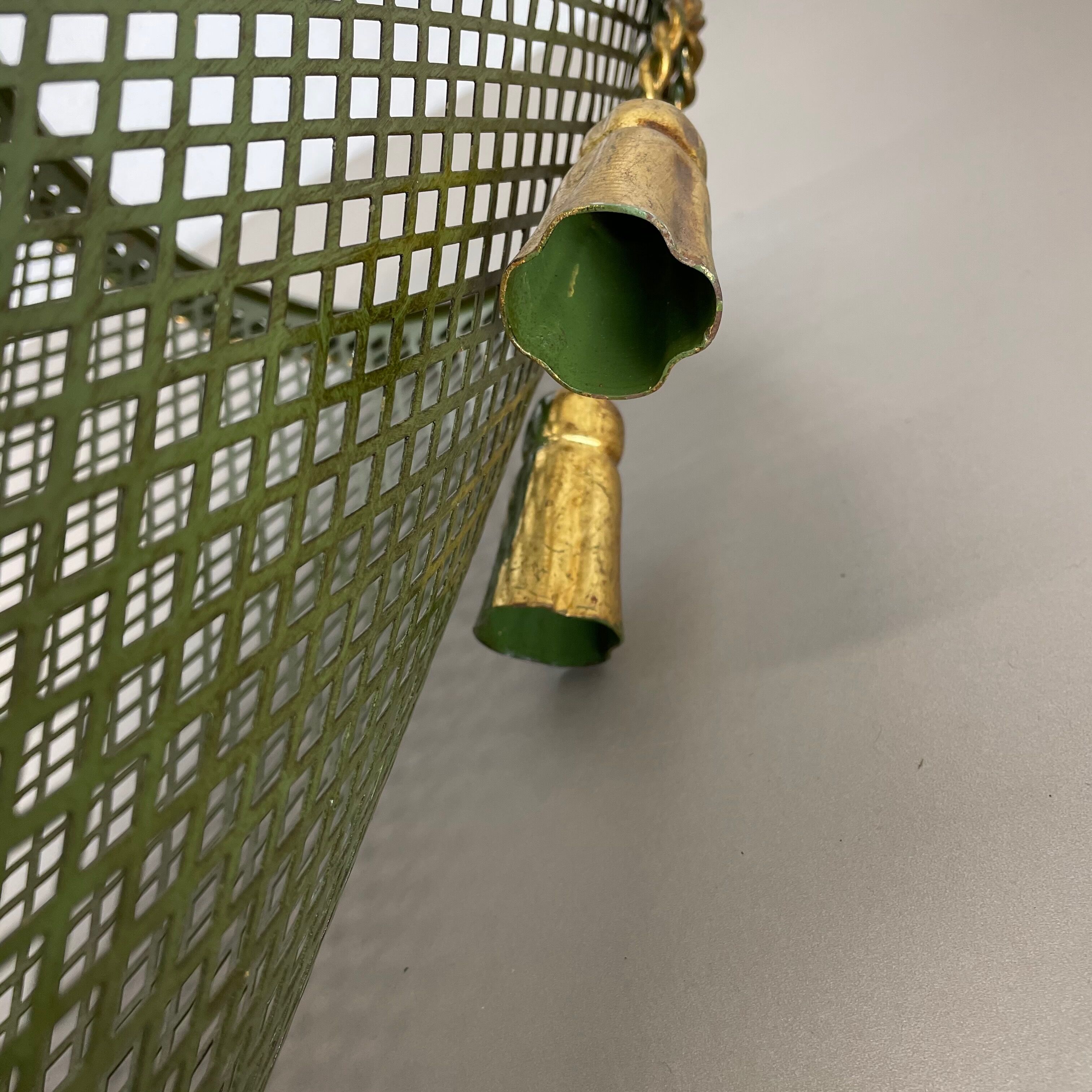 Hollywood Regency Gilded Metal Umbrella Stand by Li Puma, Firenze, Italy, 1950s