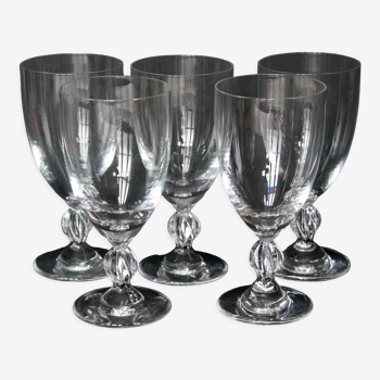 Lot de 5 verres Lalique modèle Fréjus