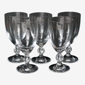 Set of 5 glasses Lalique model Fréjus