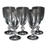 Set of 5 glasses Lalique model Fréjus