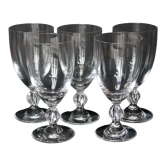 Set of 5 glasses Lalique model Fréjus