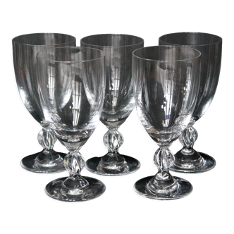 Lot de 5 verres Lalique modèle Fréjus
