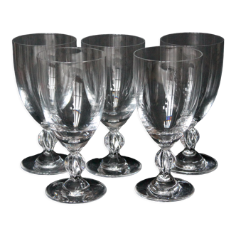 Set of 5 glasses Lalique model Fréjus