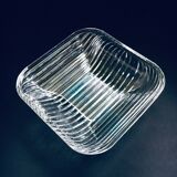 XL Mid-Century Czech Modern Crystal Art Glass Bowl, 1960s