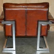 Restored suite Tim Bates for Pieff Mandarin leather chrome hardwood.
