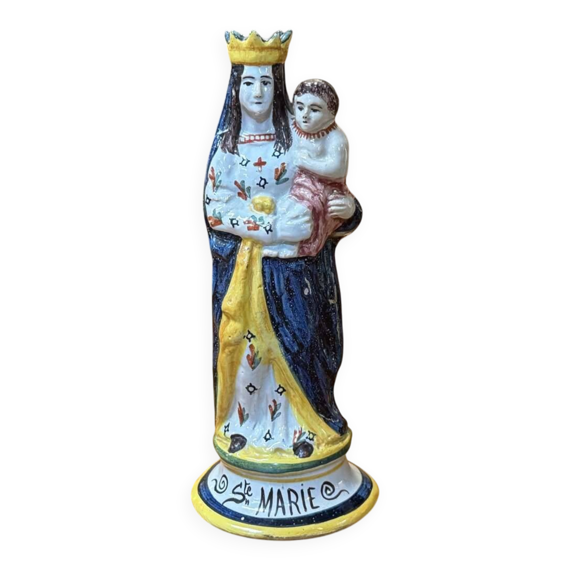 Saint Mary in Breton faience from the late 19th century.