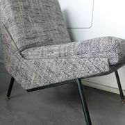 Armchair and ottoman designed by Paul Geoffroy, Airborne, France, 1960