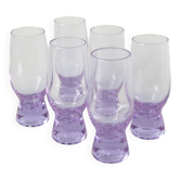 Set of 6 lilac cocktail glasses, Italian design, 1980.