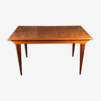 Table scandinave en teck avec ses deux allonges Johannes Andersen Danemark 60'S