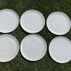 6 dessert plates in Godronnée porcelain from Limoges Bernardaud