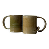 Duo of handmade cups