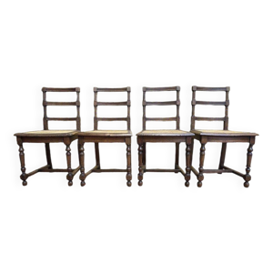 4 chaises cannées de - louis xiii
